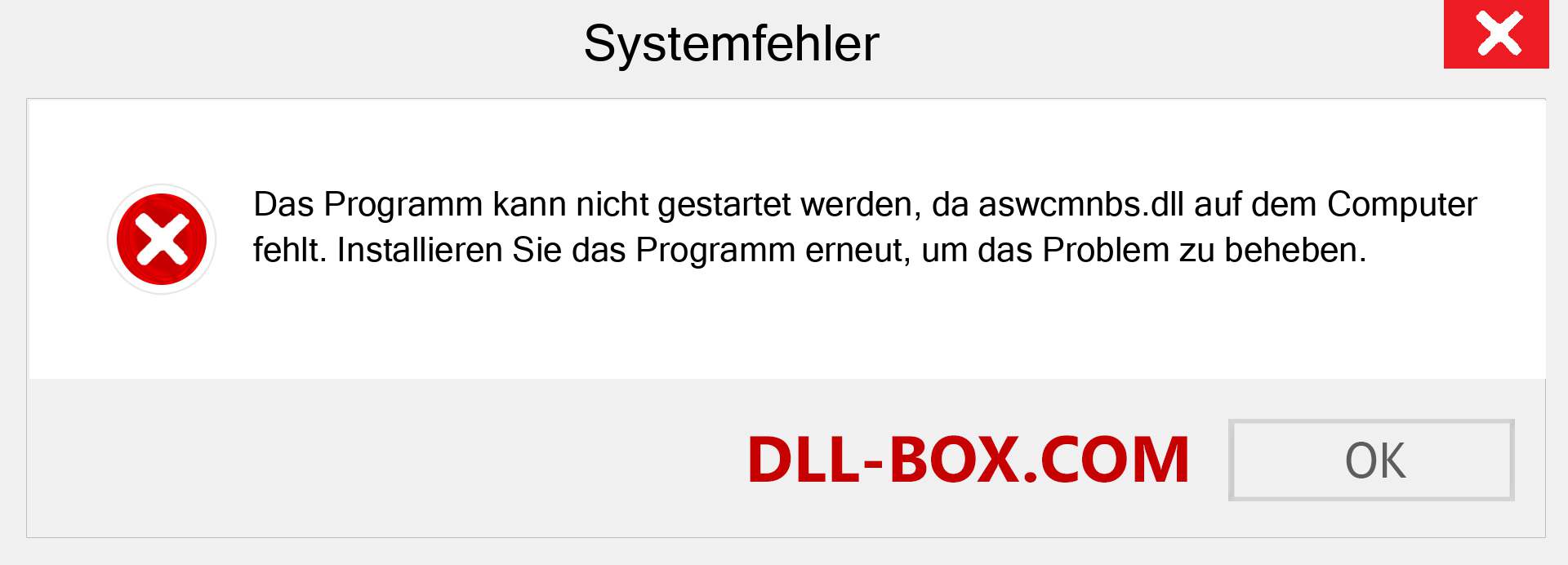 aswcmnbs.dll-Datei fehlt?. Download für Windows 7, 8, 10 - Fix aswcmnbs dll Missing Error unter Windows, Fotos, Bildern